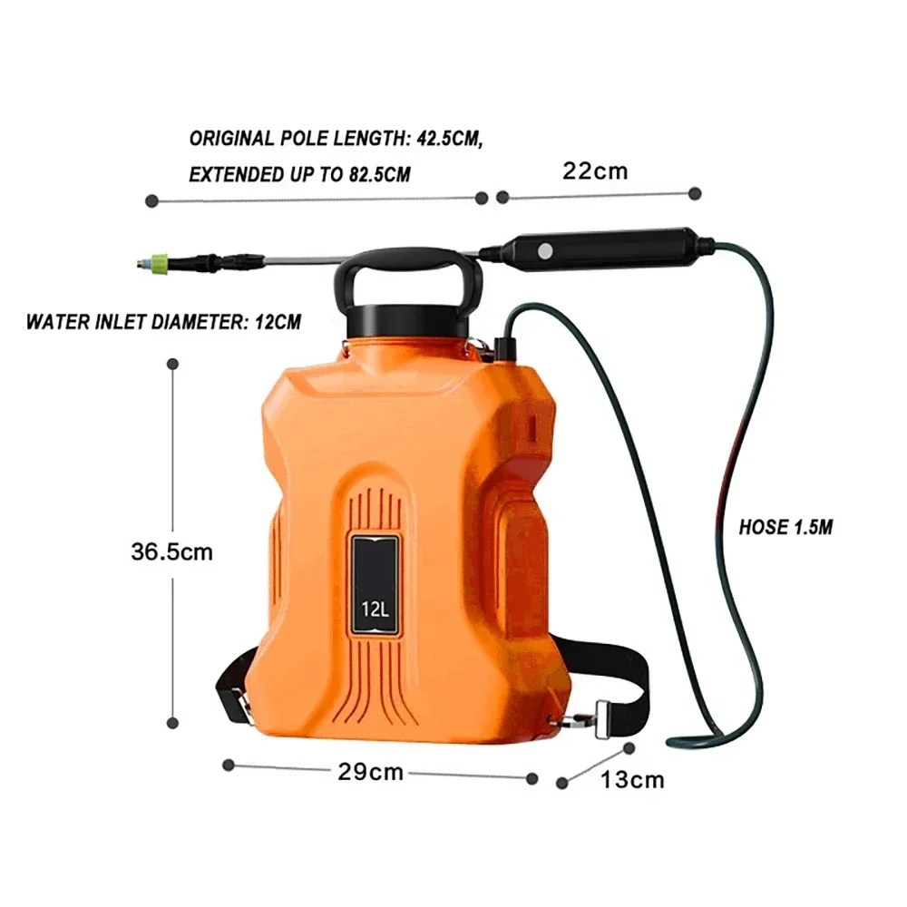 12L Electric Sprayer Shoulder-type Intelligent Pesticide Dispenser Agricultural Garden Irrigation Sprayer Garden Power Tool