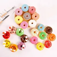 1pcs Artificial Donuts Model Simulation PU Donut Bread Photography Props for Stress Relief Fake Food Fun Ornament Christmas