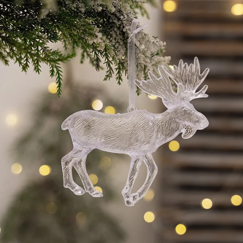 Illuminate Your Holidays with Transparent Christmas Decorations - Set of 2 (13x12 and 9.5x11) - Spread the Cheer!