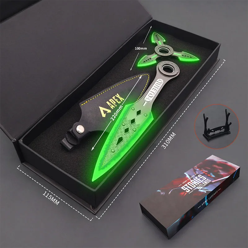 Apex Legends Wraith Kunai Heirloom Dart Gift Box Version Weapon Model All Metal Craft Knife Toy Sword Cosplay Prop Gifts Collect