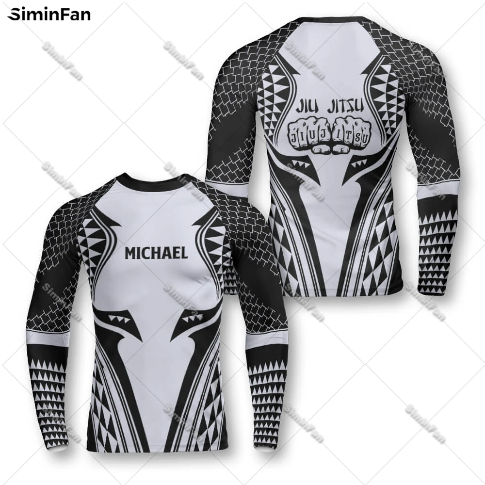 Personalized Brazilian Jiu-Jitsu Vintage Tattoo 3D Printed Mens Long Sleeve Shirts Male Pullover Sweatshirts Unisex Female Top