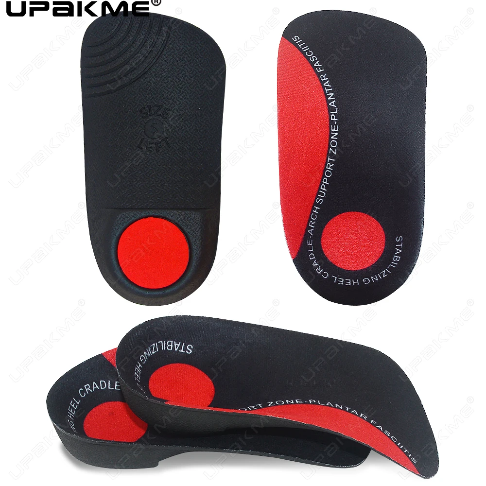 UPAKME 3/4 Orthopedic Shoes Soles Heel Pain Plantar Fasciitis Men Woman Severe Flat Feet Insole Orthotic Arch Support Insert Pad