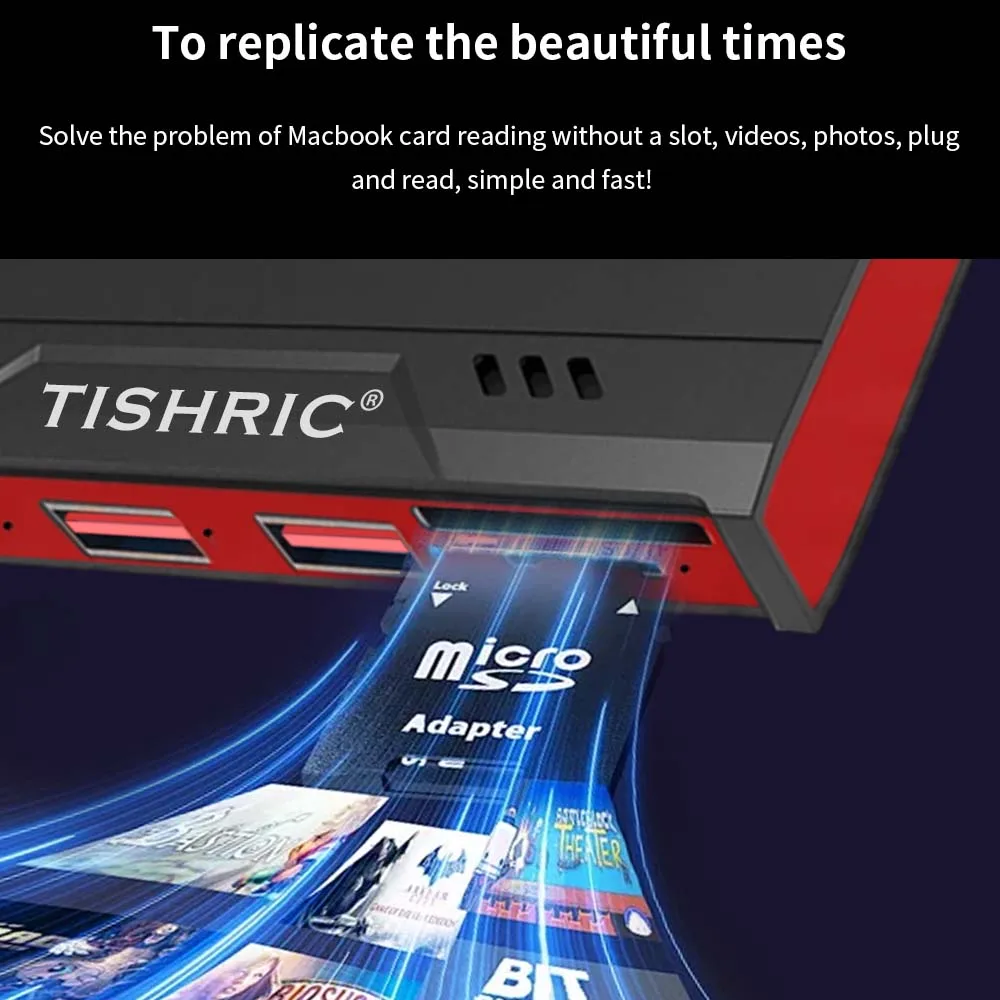 TISHRIC M.2 NVME/NGFF 듀얼 프로토콜 SSD 인클로저 – 다중 포트 확장 기능이 있는 알루미늄 합금 및 ABS 플라스틱 하드 드라이브 케이스