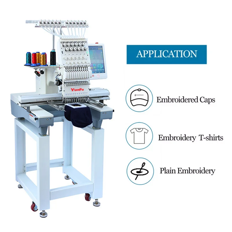 1200RPM 12 15 Needles Second Hand Embroidery Machine For Cap,Tshit,flat Embroidery Machine Computer Industrial Machine