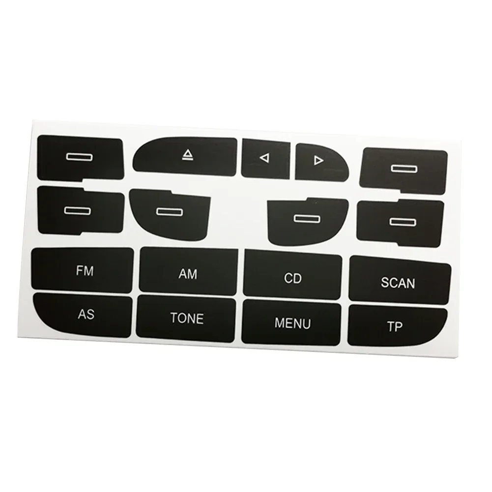 Control Button Sticker Button Repair Sticker Reflected Light Illumination White Lettering High Grade Vinyl Push Button Type