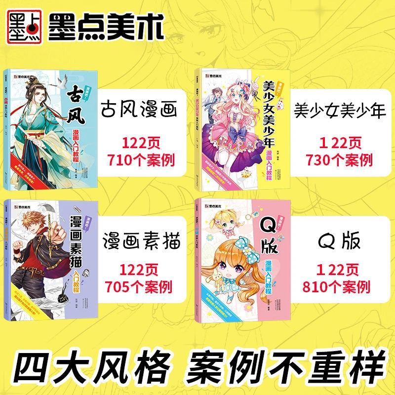 

Comic hand-drawing tutorial book, drawing anime character copying material, novice introductory painting teaching book