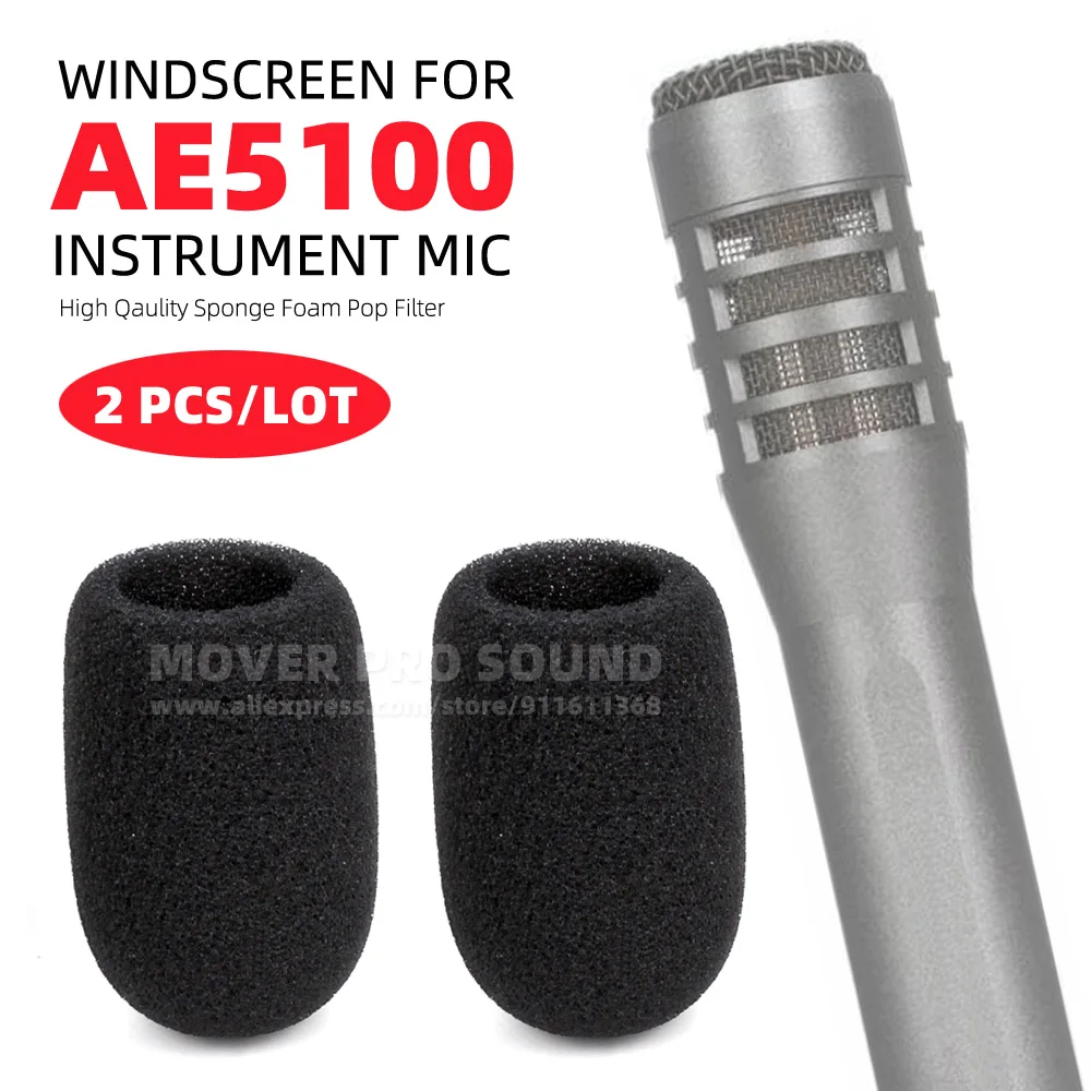 2PCS/LOT Pop Filter Windshield For Audio Technica 5100 Microphone Windscreen Foam Sponge Mic Windproof Isolation Cover Shield