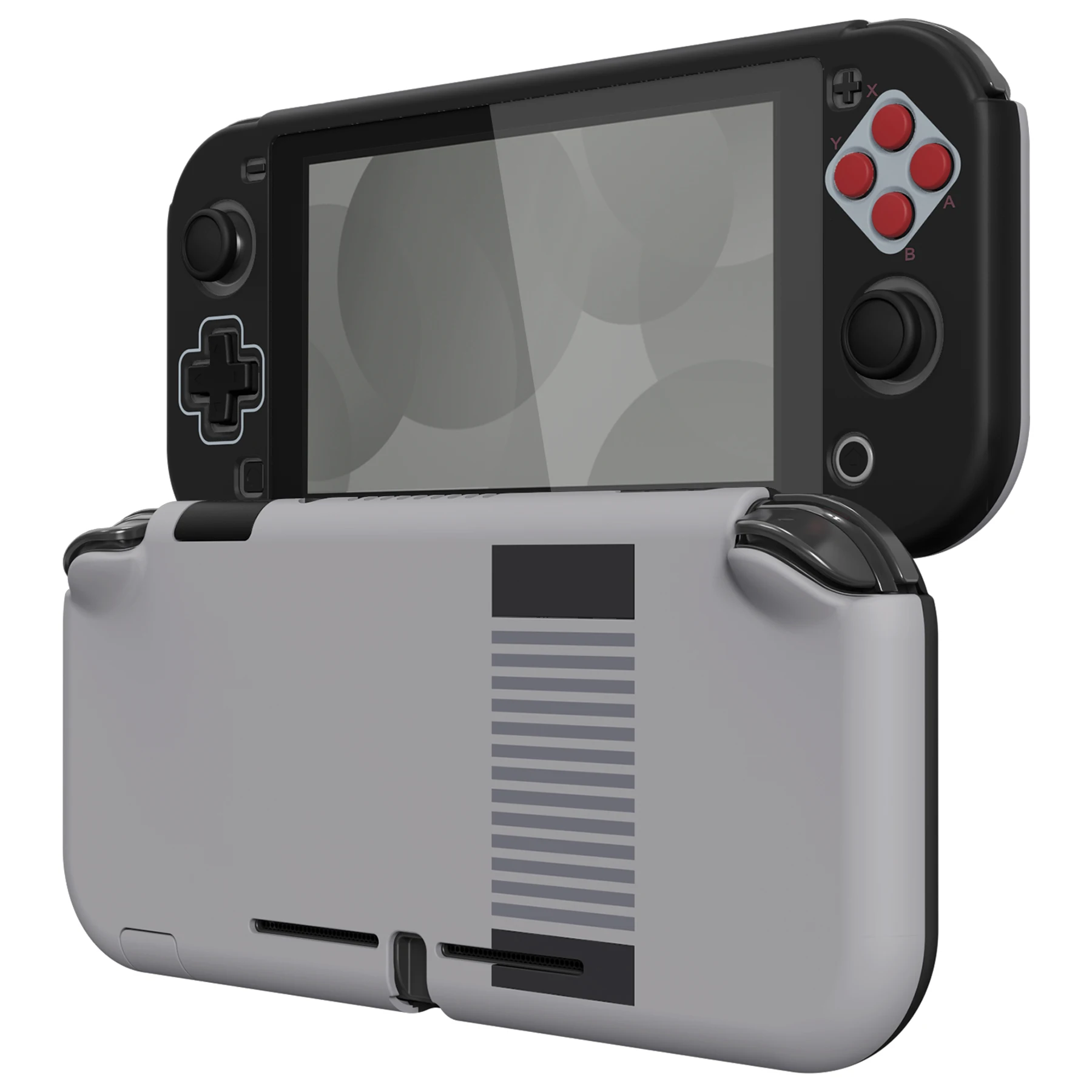 

PlayVital Protective Case for Nintendo Switch Lite W/Screen Protector & Thumb Grips - Classics NES Style