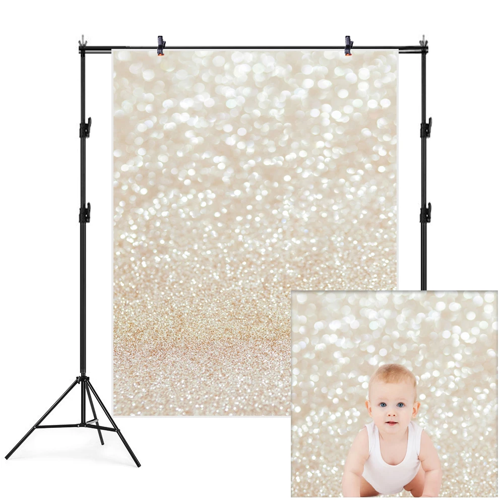 Ivory Gold Bokeh Photography Backdrop Golden Spots Shinning Sparkle (Not Glitter)Pink silver Golden Background Photobooth Props