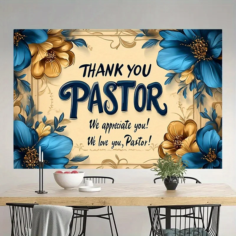Thank You Pastor Tapestry Church Appreciation Wall Hanging Religious Gift Decor for Ministry Retreat Sunday School Gratitude