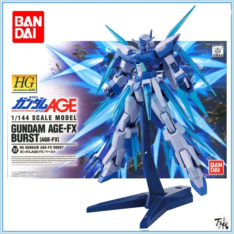 

Bandai Original Gundam Model Kit Anime Figure HG AGE 1/144 AGE-FX Burst Action Figures Collectible Ornaments Toys Gifts for Kids