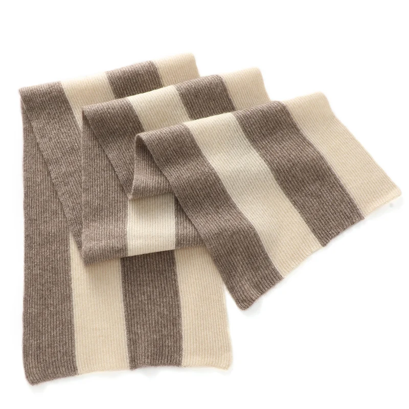 New Arrival Winter 100% Pure Cashmere Knit Women Scarf Patchwork Color Scarves Warm Fashion Capes Lady High Quality Scarves