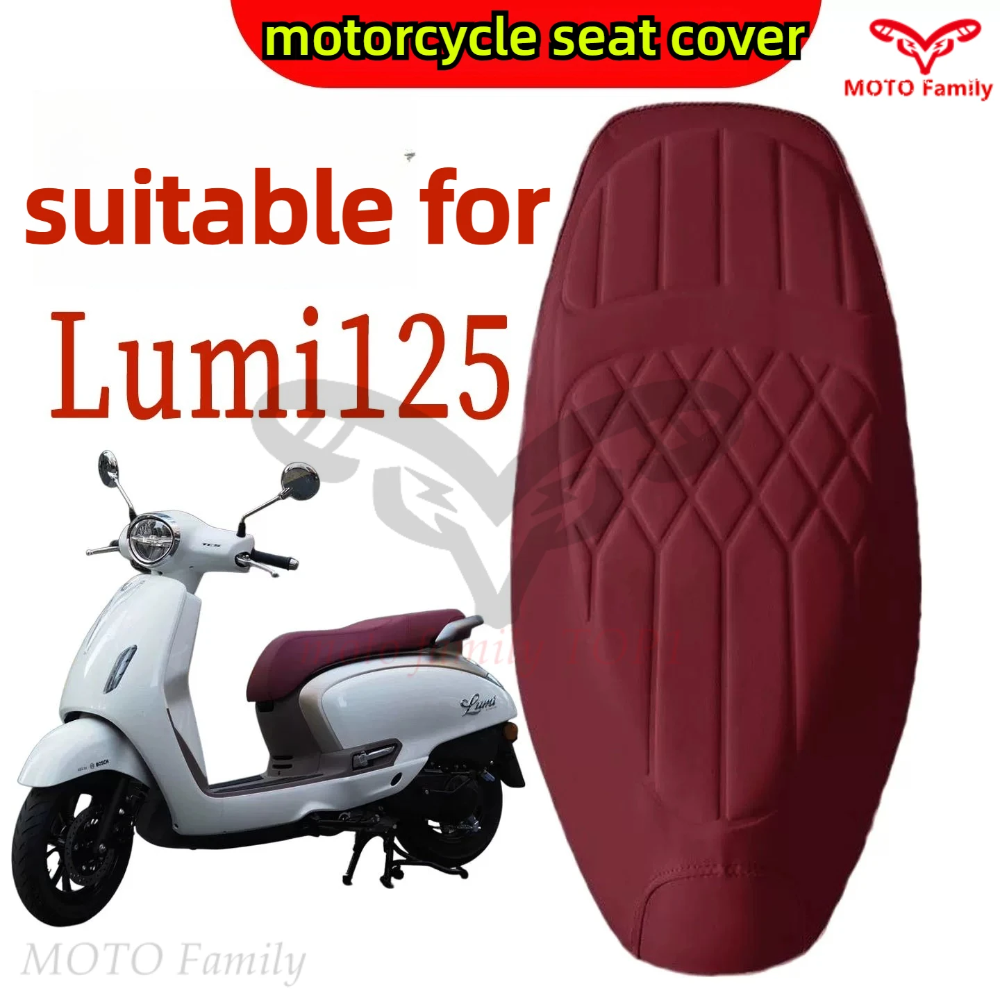For 2025 Lumi125 Pedal Motorcycle Special Seat Cover, Seat Cushion Cover Waterproof Sunscreen seat cover for motorcycle