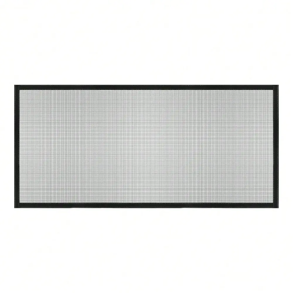 

Window Screen Mesh, 28inch X 55inch DIY Fiberglass Netting Mesh Black Frame With Hook And Loop Adhesive Edging Black Mesh For B