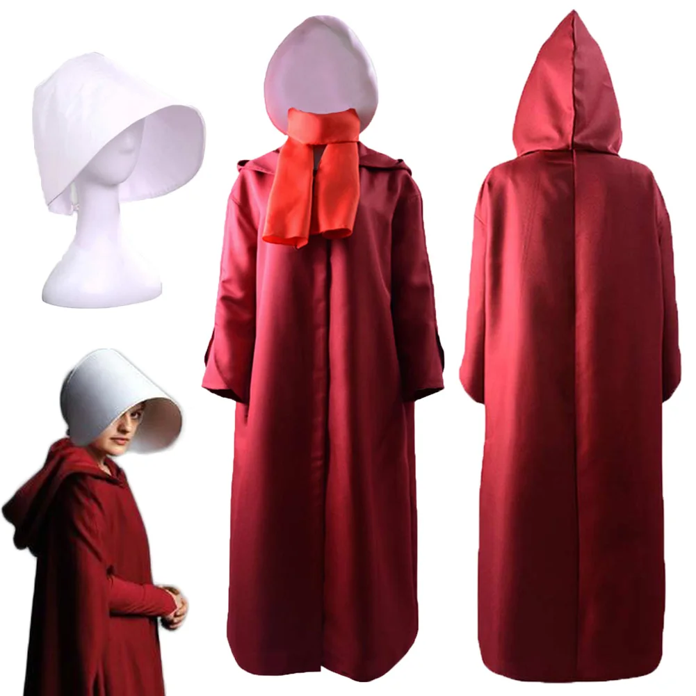 

Handmaid Cosplay Fantasy Clothing Stockings TV Handmaid Tale Costume Disguise Adult Women Roleplay Fantasia Outfits Clothes
