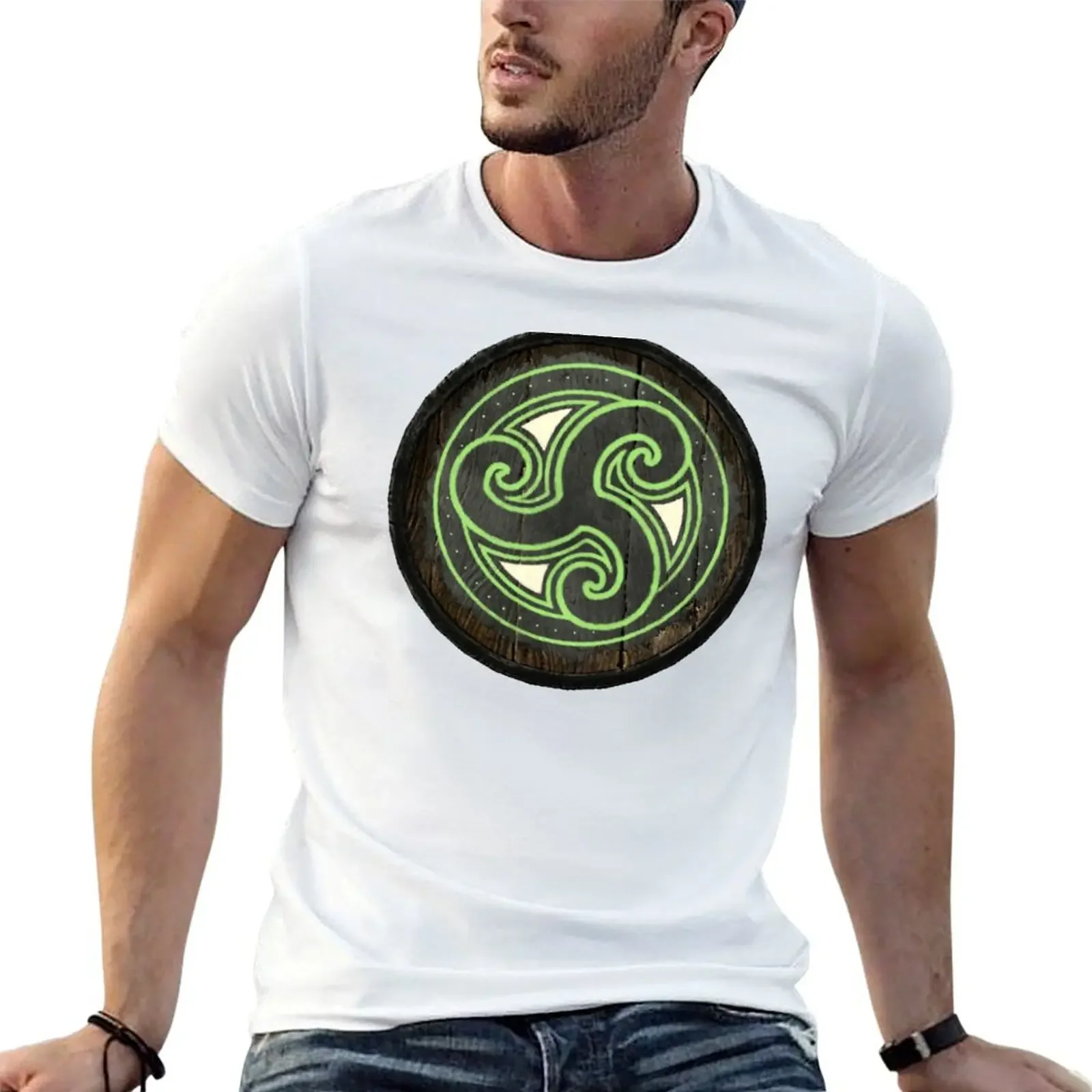 

Morthal Shield T-Shirt blacks gifts for boyfriend cotton graphic tees animal prinfor boys mens designer t shirt