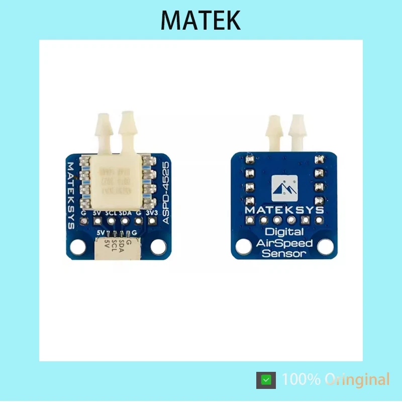 MATEK ASPD-4525 Digital Airspeed Sensor, I2C Digital Pitot Tube Air Speed Module for Flight Controller, Fixed Wing & VTOL FPV Dr