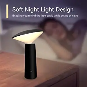 Led touch table lamp, usb recarregável, sem fio, novidade, para estudantes, estudo, mesa, luz noturna nórdico