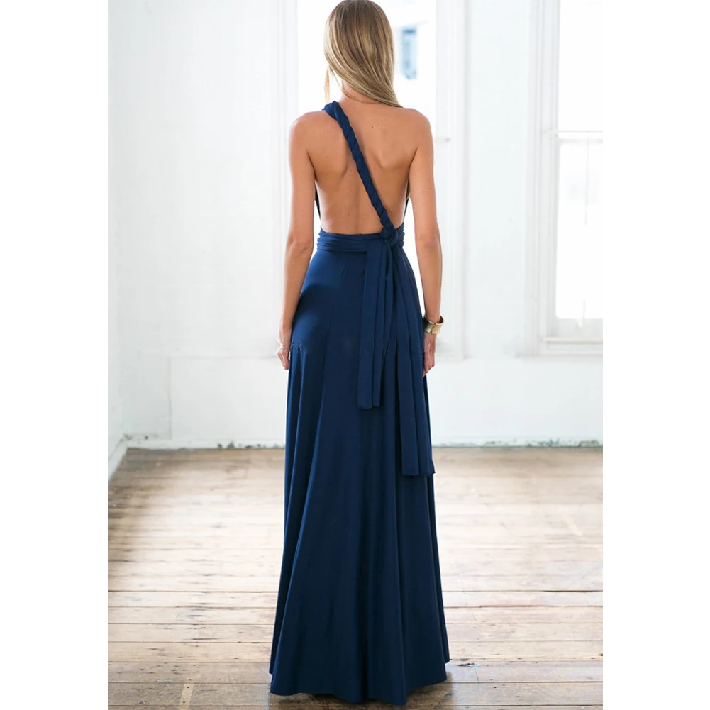 2026 Sexy Damen Multiway Wickel-Convertible Boho Maxi Clubkleid Bandage Langes Kleid Party Brautjungfern Infinity Robe Longue Damen – Detail 13