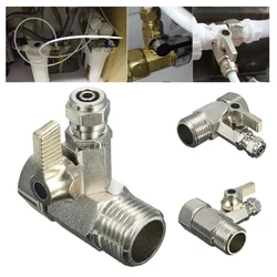 1pc Tee RO Feed Water Adapter 1/2'' To 1/4'' With Shut-Off Ball Valve Tap Connector Valve Home Hardware Tools Accessories