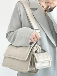 Bolso de hombro de cuero suave para mujer, bolsa de oficina de alta capacidad, Color sólido, dulce, estilo Simple, 2023