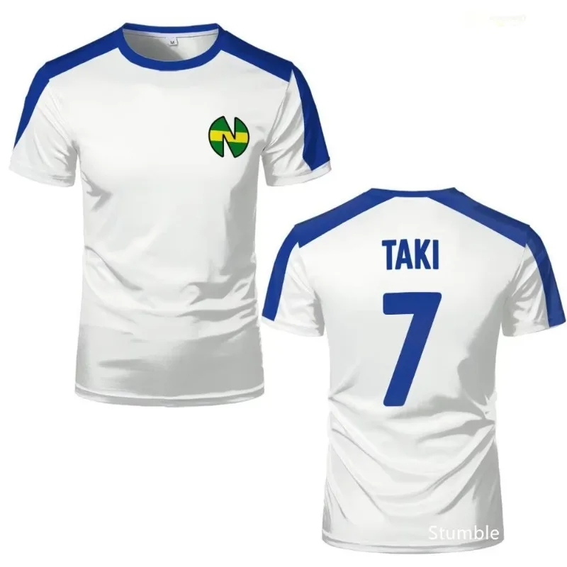 2026 Sports T-shirts For Men Captain Tsubasa Anime Jersey Cosplay Tops Loose Men And Women Quick-drying Sportswear Kids Tees view 3