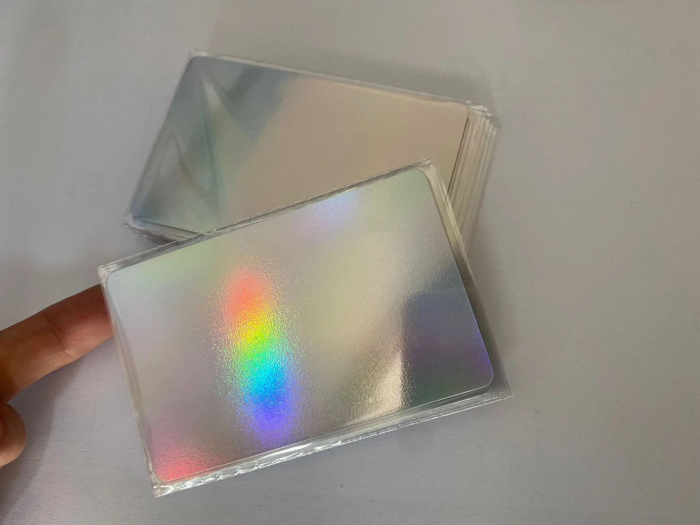 10pcs The Holographic PVC PLASTIC Blank ID Card without chip Credit Card  thin CR80 Available for Card printer - AliExpress