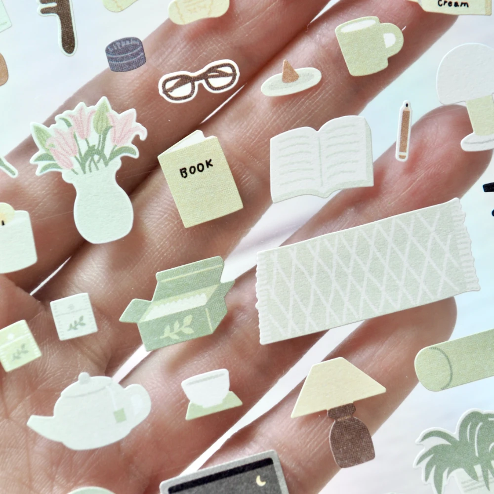 Korean Import Suatelier Wash Up Good Night Paper Stickers Scrapbooking Diy Journal Stationery Sticker Deco School Supply 1181