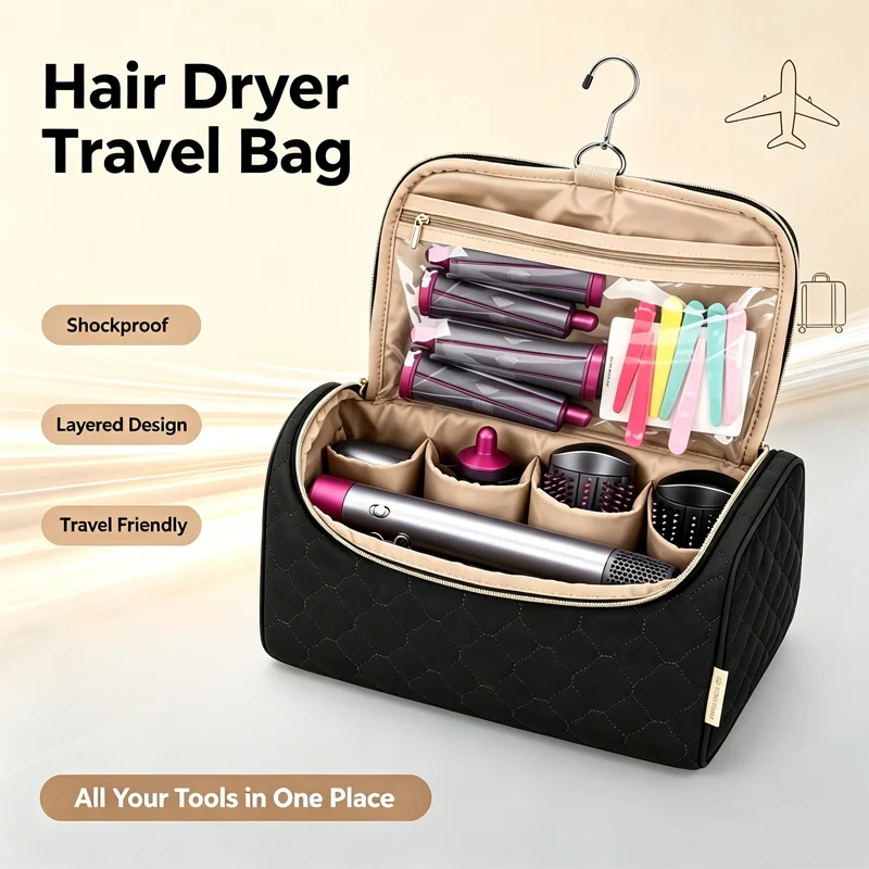 Portable Dyson Hair Dryer Pouch Airwrap Case Travel Dryer Air Wrap Dustproof Protection Storage Organizer Bag