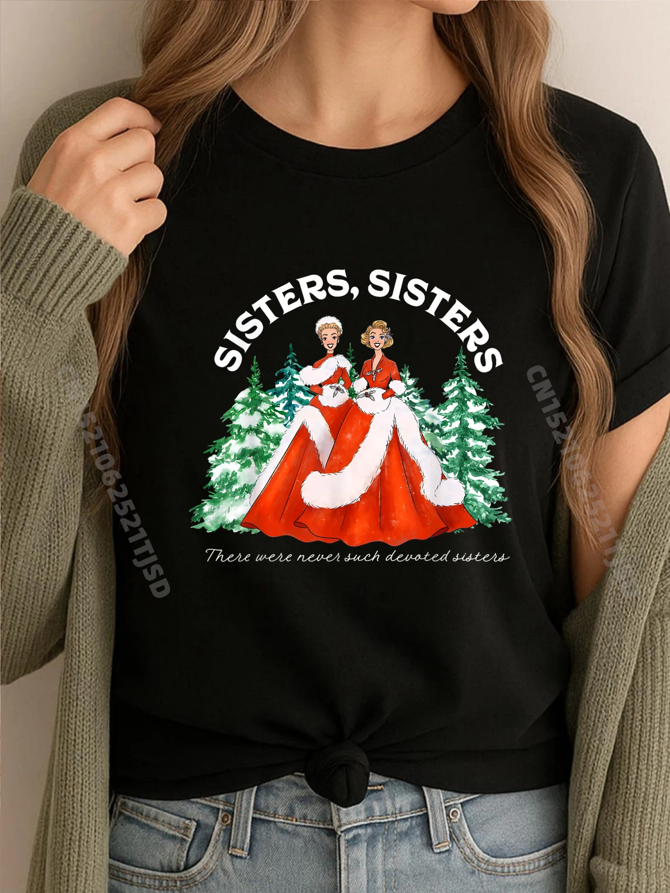 

Sisters Christmas Movie 1954 Xmas Snow Holiday Pajamas Luxury Designer Short Sleeve Tee