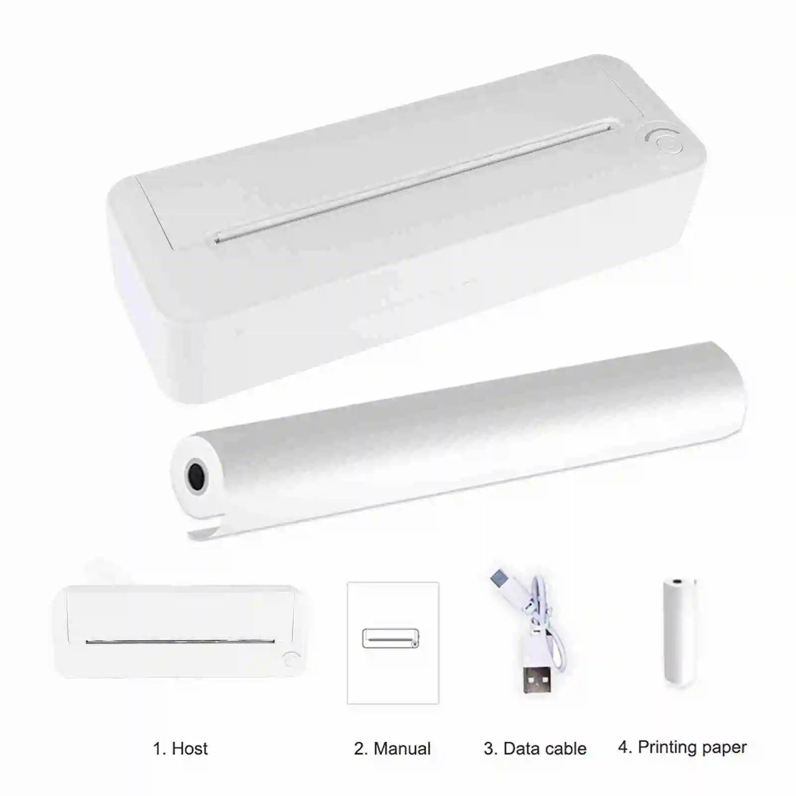 

Thermal Printer 200dpi Bluetooth USB Connection Rechargeable Portable Wireless A4 Printer for Text Picture Exam Paper