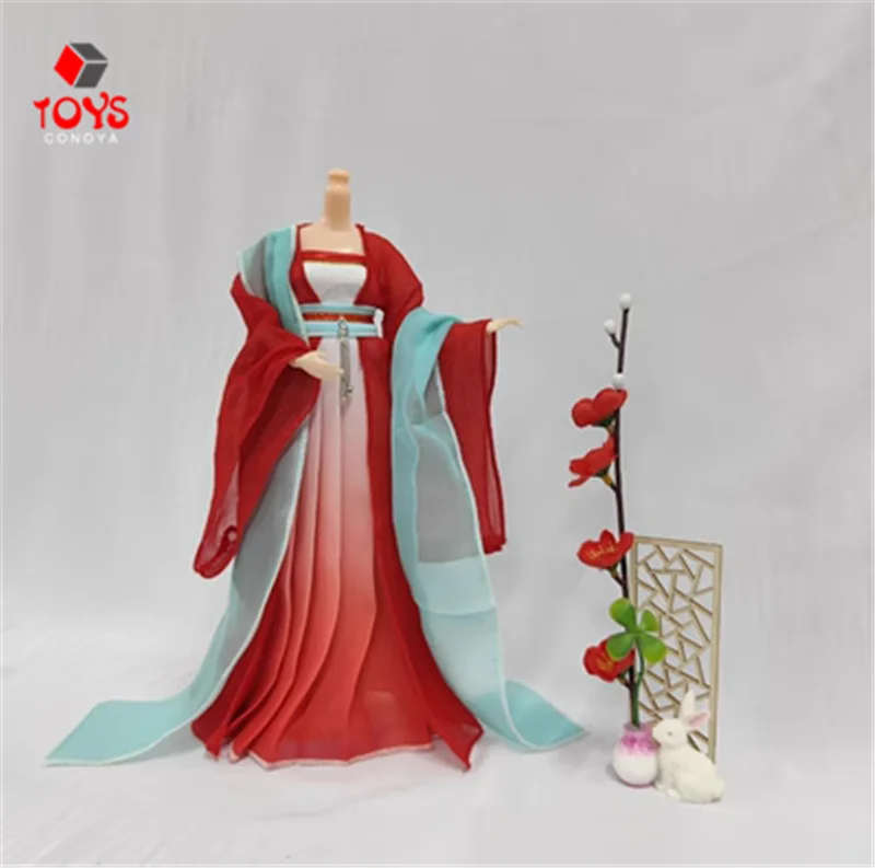 1/6 Schaal Vrouwelijke Tang-dynastie Hanfu Chinese Oude Kleding Model Fit 12-inch Soldaat Action Figure Body Poppen