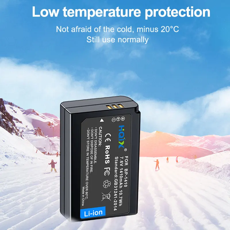 HQIX สำหรับ Samsung NX30 WB2200F กล้อง BP-1410 Charger แบตเตอรี่