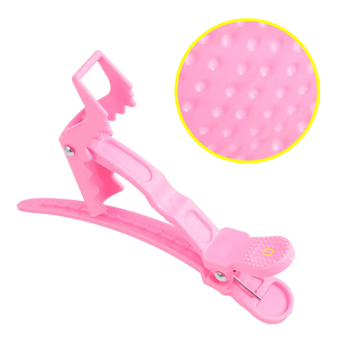 15Pcs Hairdressing Clips Pink Lightweight Sturdy Salon Hair Locating Clips for Professional Styling Perm Home DIY Makeup Washing