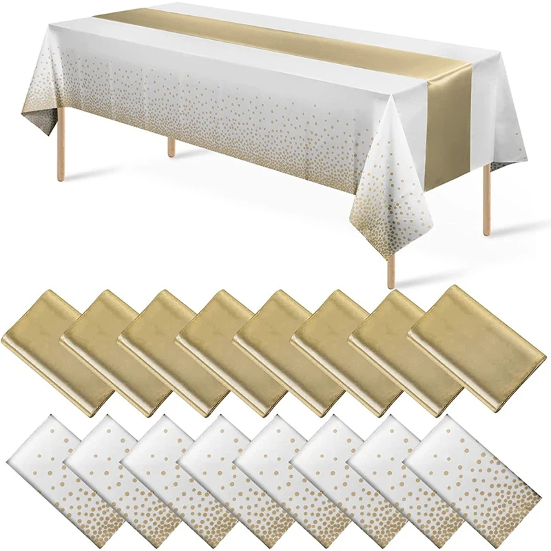 

Disposable Plastic Tablecloths Satin Table Runner Set Dot Tablecloth Satin Table Runner For Party