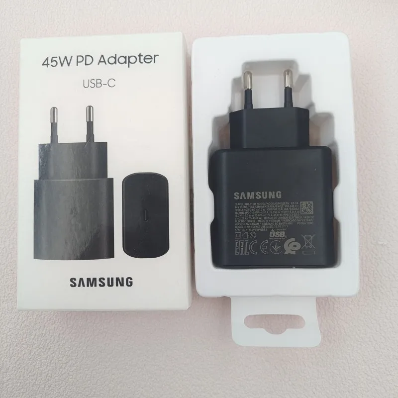 Original SAMSUNG A56 F56 45W Charger EU USB Fast Charge Power Adapter For  Galaxy S25 Edge F56 M56 A36 A26 C55 M55S F55 S24 FE - náhled 5