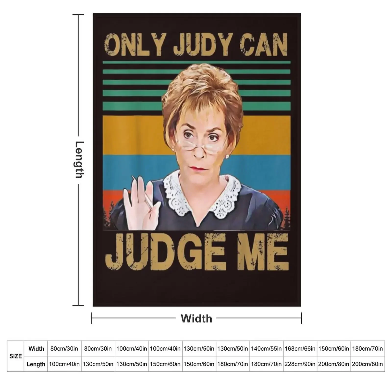 Funny Only Judy can judge me Retro Vintage Throw Blanket couch cozy soft plush fuzzy picnic outdoor blanket