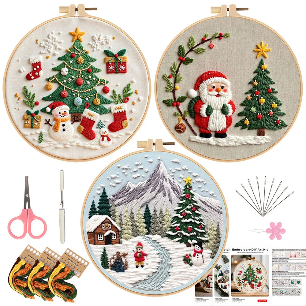 Christmas Embroidery Kit Set 5