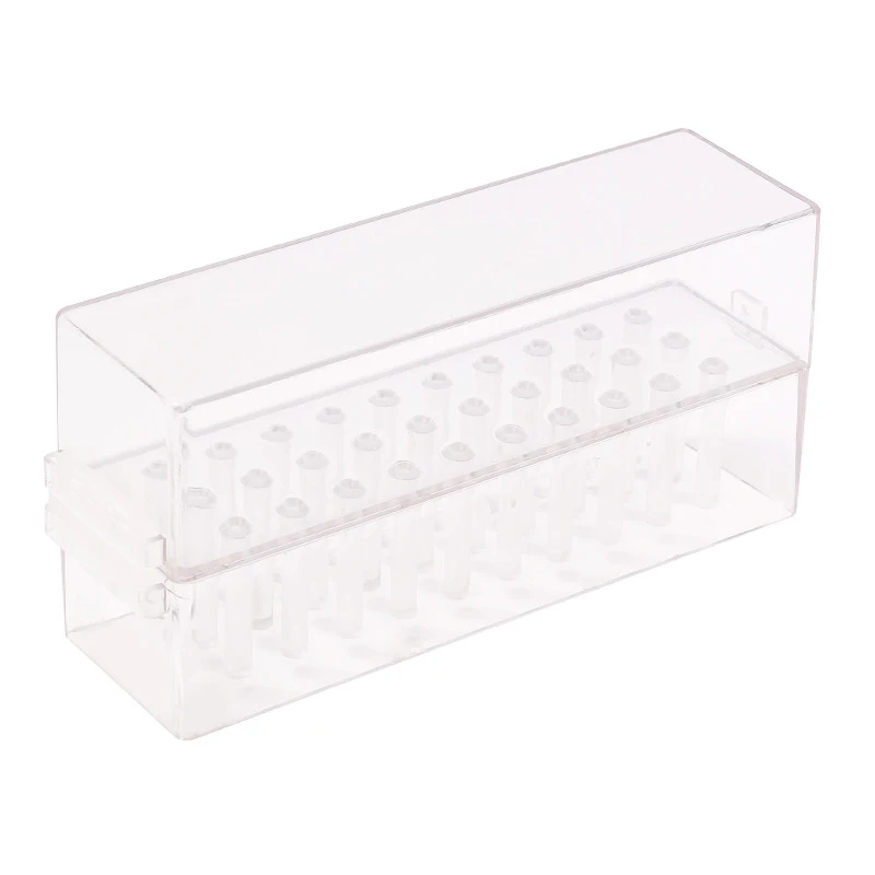 30 Holes Clear Nail Drill Bits Holder Storage Box For Milling Cutter Dustproof Nail Bit Case For Acrylic Nails Accessories