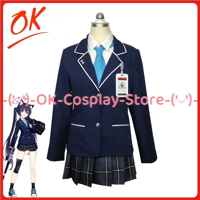 

[Customized] Game Blue Archive Kuromi Serika Cosplay Costume Japanese High School Uniform JK Holiday Dress Suit Coat Shirt Skirt