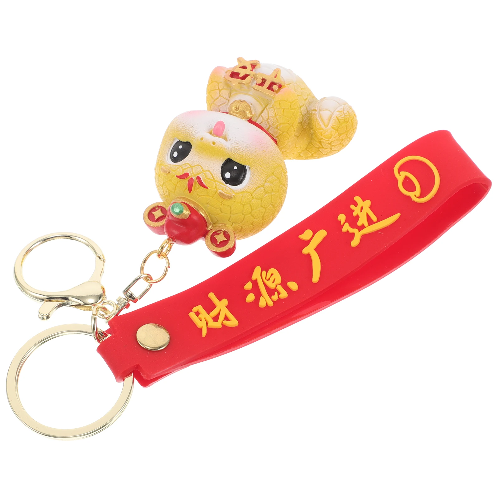 

Snake Keychain Chinese Zodiac Year of Snake Lucky Charm Pendant Small Key Chain Cartoon Keychains Bulk Rings Bracelet Firm