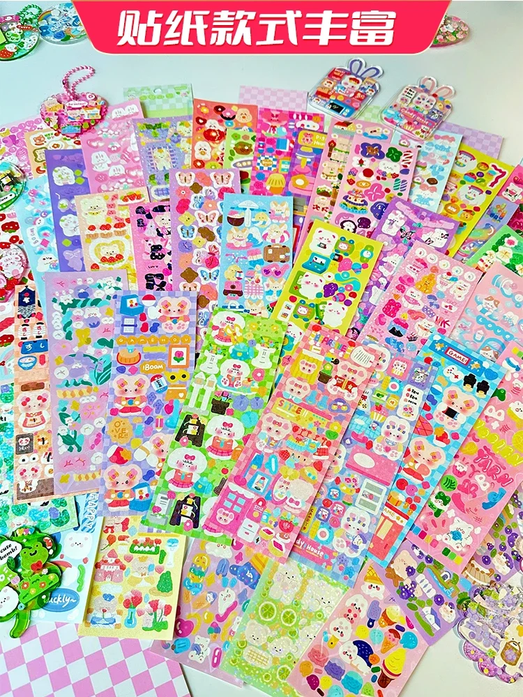 74 Stück DIY Acryl platte 3d Aufkleber Keks Set Kpop Guka Polco Mädchen Aufkleber Foto karte Kinder DIY Geschenk koreanisches Briefpapier