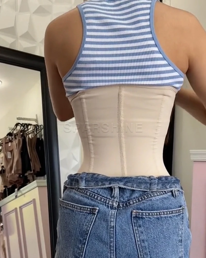 Waist Trainer with Three-Breasted Steel Bone, Waist Trainer, Body Shaping Straps, Tightens Belly