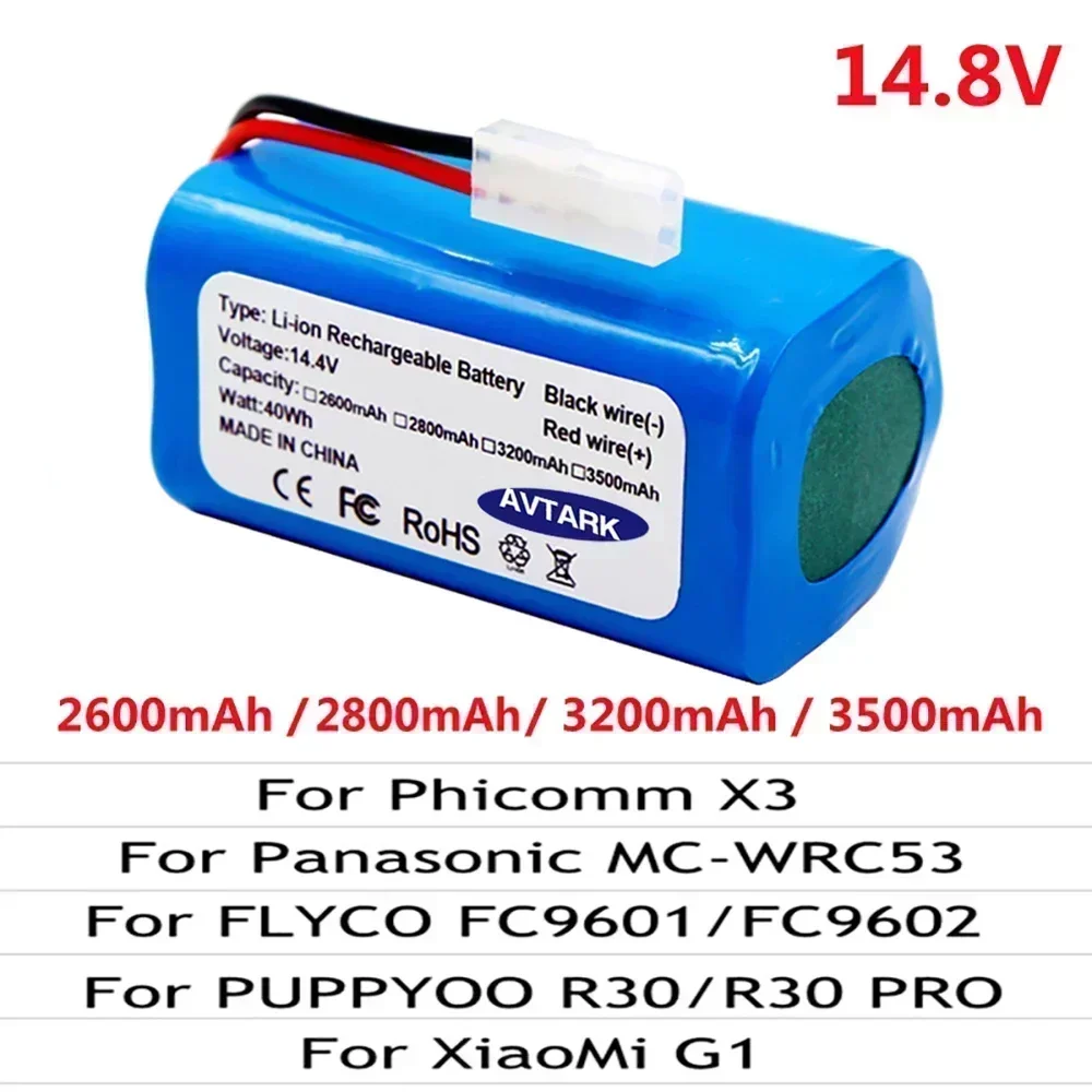 Oryginalny akumulator litowo-jonowy 14,8 V 3500 mAh do odkurzacza robota Xiaomi G1 MI Essential MJSTG1 Robot Vacuum Cleaner 18650 Battery Pack