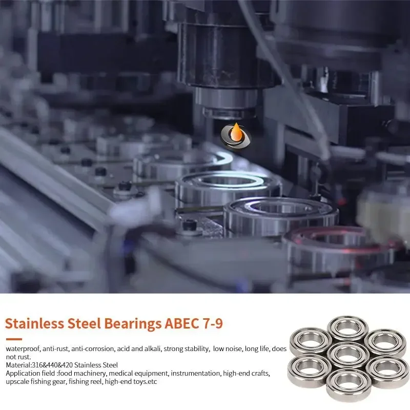 10PCS SMR74ZZ ABEC-9 Bearing 4x7x2.5 Stainless Steel Ball Bearing 3x6x2.5 3x8x4 4x9x4 6x10x3 9x17x5 8x14x4 high speed bearing