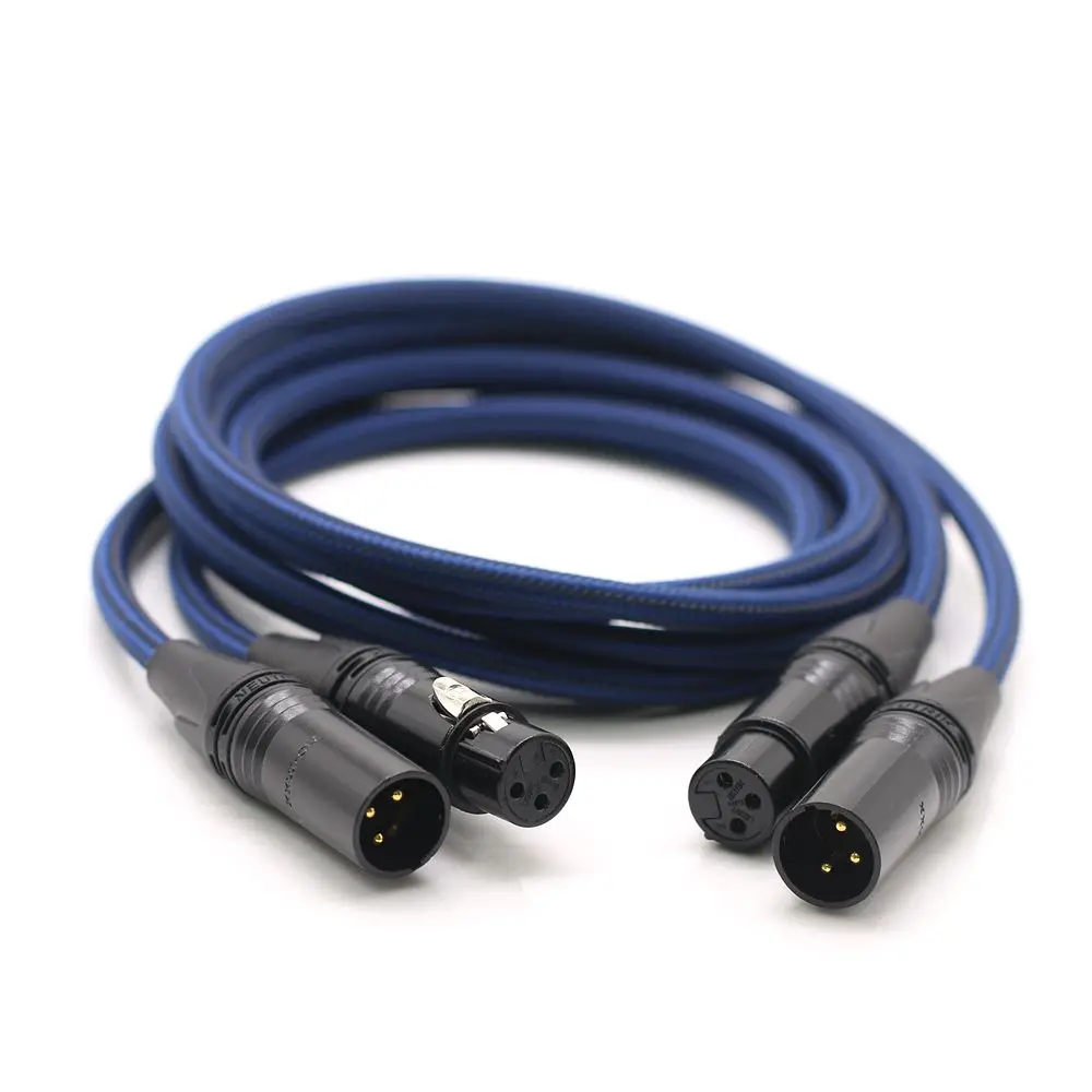 NEUTRIK XLR Connector Balance cable Audio cable OCC and OCC Silver plated mixed HiFi CD decode the pre-stage balance cable