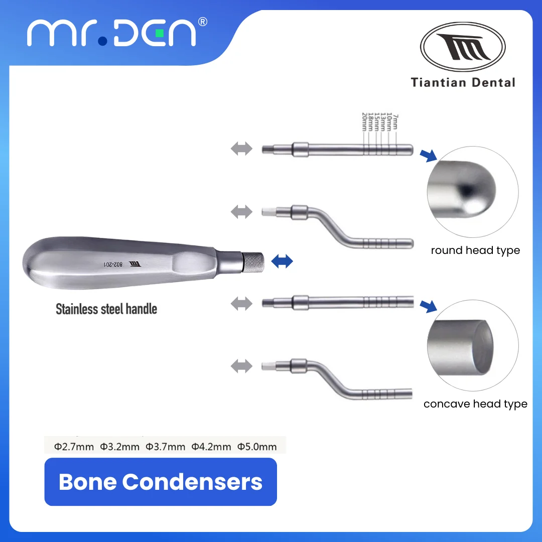 TIANTIAN Dental High Precision Dental Implant Instruments Maxillary Sinus Lift Bone Extrusion Tool Surgical Bone Condenser