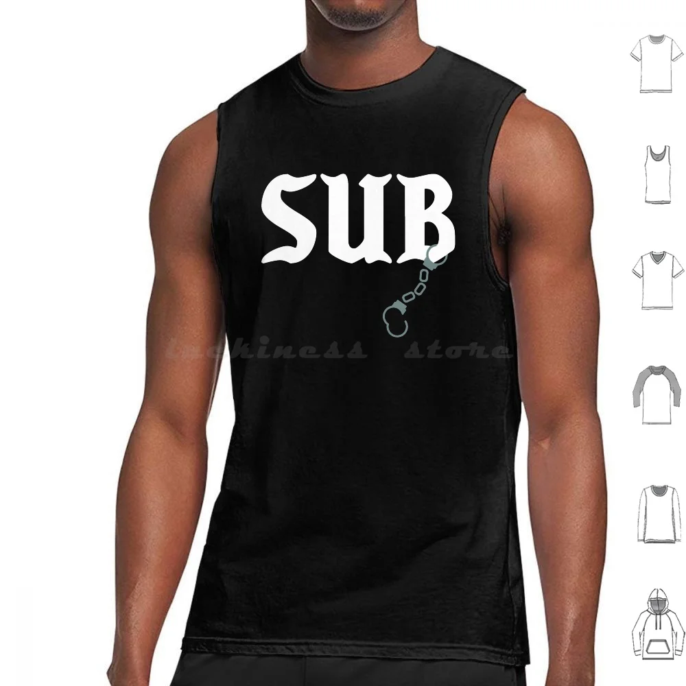 Bdsm Sub Handcuffs Tank Tops Vest Sleeveless Polychris Bdsm Fetish Bondage Spanking Sm Sado Maso Sub Submissive Bottom