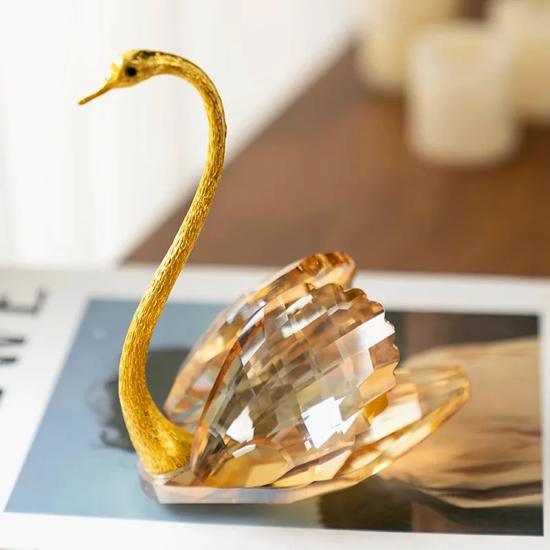Crystal Swan Couple Decor 5