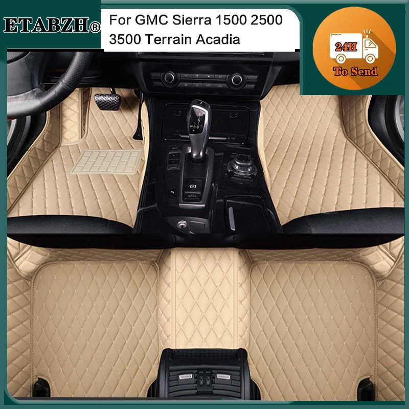 Custom Car Floor Mats Special Leather Carpet For GMC Sierra 1500 2500 3500 Terrain Acadia Envoy Jimmy Acadia Car Accessories